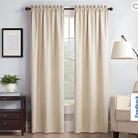 3 Eclipse Canova Energy Saving LightFilteringRod Pocket Single CurtainPanelIvory - Picture 1 of 6